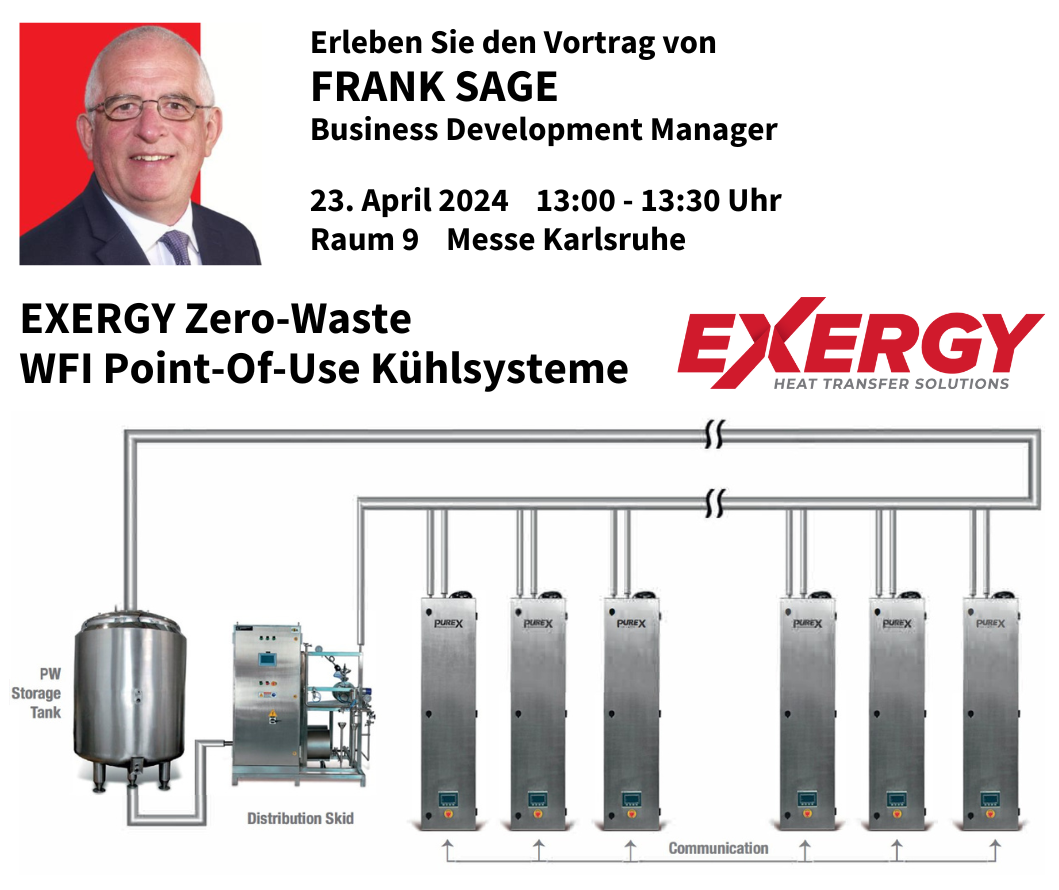 Frank Sage - Exergy LLC mit Vortrag auf Messe LOUNGES Cleanroom Processes